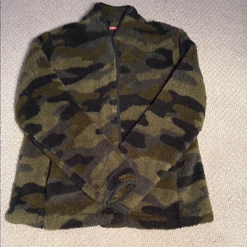 Isaac Mizrahi Live Camouflage Fleece Jacket